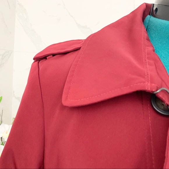 Calvin Klein Trench Coat Red Zip Out Lining XL - Picture 6 of 16